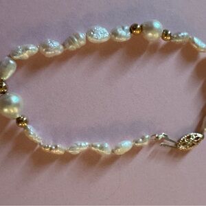 Vintage Pearl and 14k Gold Bracelet